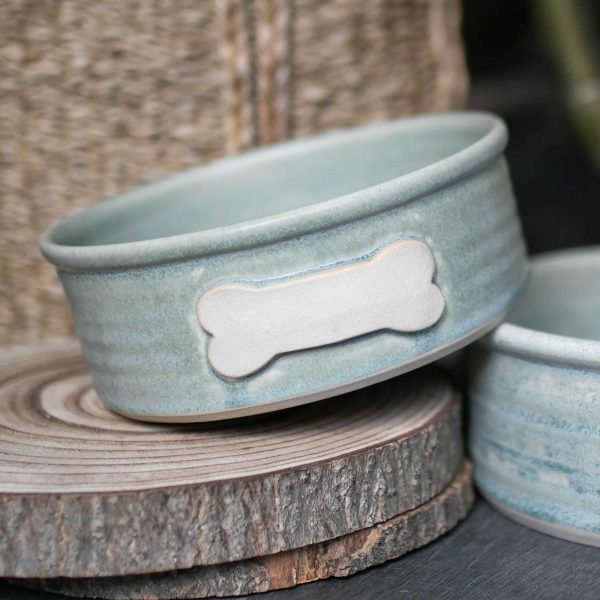TBStoneware Dog Bowls in wash